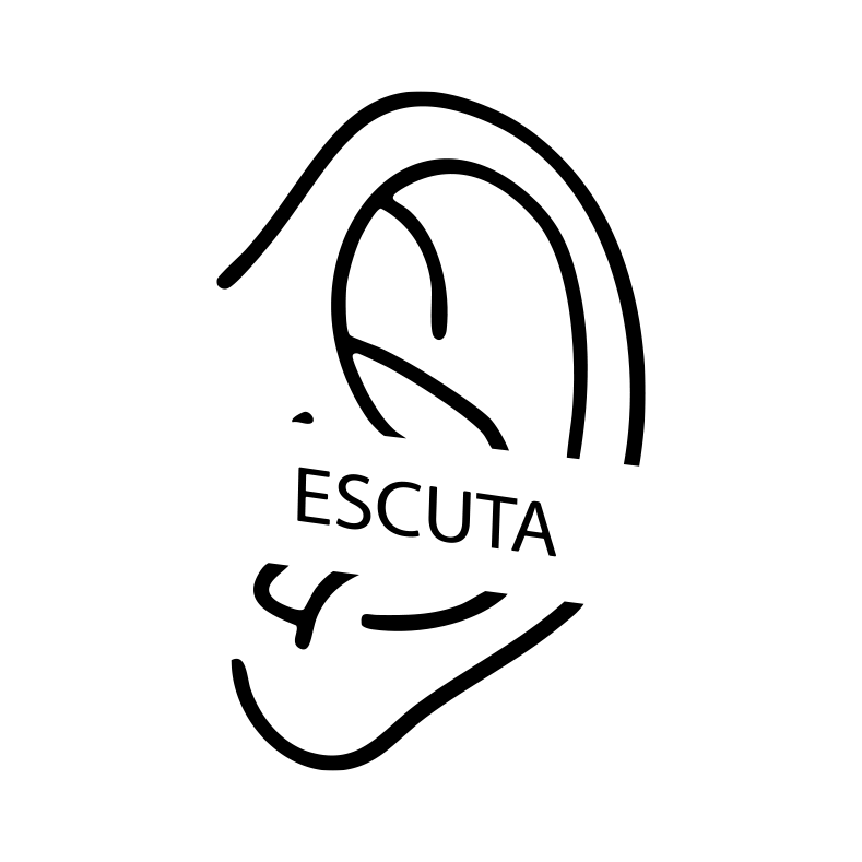 Logo da Escuta, ícone de orelha com a palavra ESCUTA